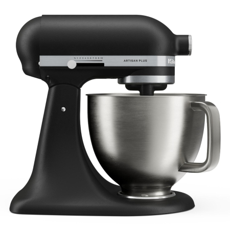 KitchenAid - 4.7L Artisan Plus Tilt-Head Stand Mixer - Black Matte