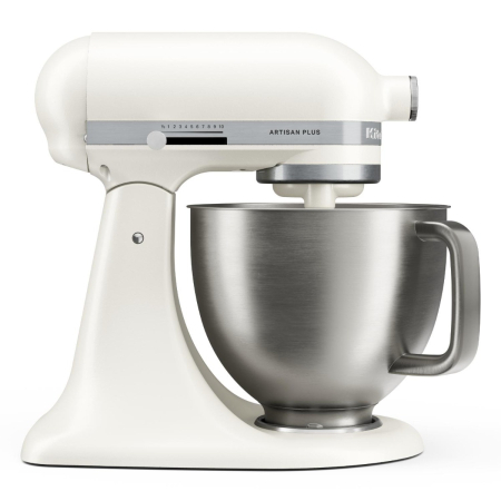 KitchenAid - 4.7L Artisan Plus Tilt-Head Stand Mixer - Porcelain White