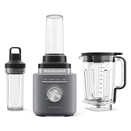 KitchenAid - Pure Power Blender with 2 Personal Jars - Charcoal Grey