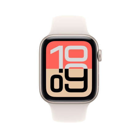Apple - Watch SE 3 GPS + Cellular 44mmStarlight Aluminium Case w Starlight Sport Band - S/M
