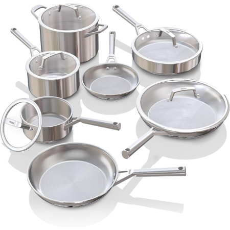 Ninja - EverClad Commercial Grade Stainless Steel Cookware 7 Piece Set