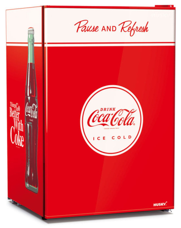 Husky - 130L Coca-Cola Undercounter Fridge w/ Reversible Door
