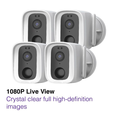Connect Smart Home Outdoor Security Camera - 4 packs