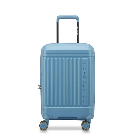 Delsey - Lutece VAL 55cm Cabin Trolley Bag 4 Dbl Wheel Expandable - Blue