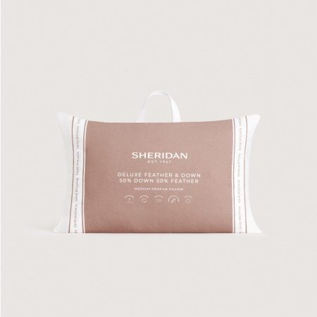 Sheridan - Deluxe Feather & Down Standard Pillow - Medium Pure White