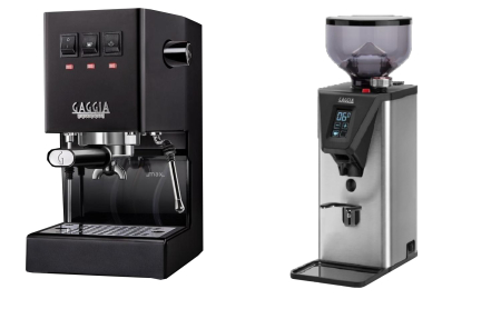 Gaggia - Classic E24 Manual Machine - Black RI9481/14 + Premium Grinder MDF55