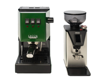 Gaggia - Classic E24 Manual Machine - Green RI9481/17 + Premium Grinder MDF55