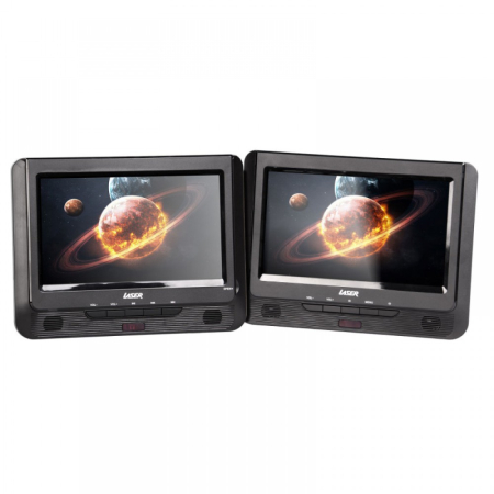 Laser DVD Player Portable Dual 9 with Bonus Pack
