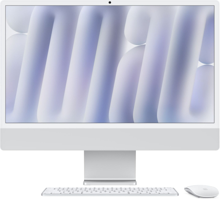Apple - 24" iMac: M4 chip w 10-core CPU & 10-core GPU, 24GB, 512GB SSD - Silver