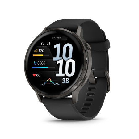 Garmin - 45mm Venu 4 GPS Smart Watch - Slate with Black Band