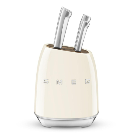 Smeg - 50s 7 Piece Knife Block - Cream