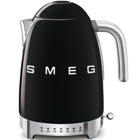 Smeg - 1.7L 50's Style Variable Temperature Kettle - Black