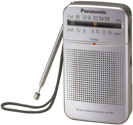 Panasonic - Portable AM/FM Pocket Radio - Silver