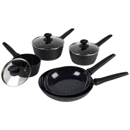 Russell Hobbs - 5 Piece Cookware Set - Black Marble
