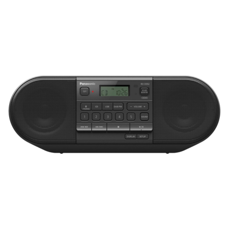 Panasonic - 20W Portable DAB+ Radio & CD Player with Bluetooth - Black